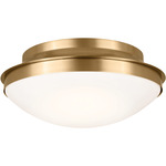 Bretta Ceiling Light - Brushed Natural Brass / Satin Etched