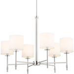 Ali Chandelier - Polished Nickel / White