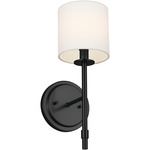 Ali Fabric Wall Sconce - Black / White