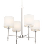 Ali Chandelier - Polished Nickel / White