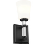 Rosalind Wall Sconce - Black / Satin Etched