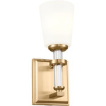 Rosalind Wall Sconce - Brushed Natural Brass / Satin Etched