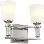 Rosalind Bathroom Vanity Light - Polished Nickel / Satin Etched