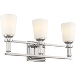 Rosalind Bathroom Vanity Light - Polished Nickel / Satin Etched