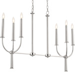 Florence Linear Chandelier - Polished Nickel