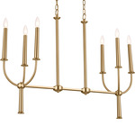 Florence Linear Chandelier - Brushed Natural Brass