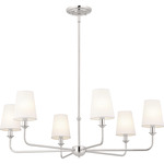 Pallas Chandelier - Polished Nickel / White Linen