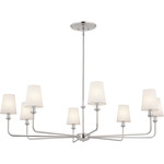 Pallas Chandelier - Polished Nickel / White Linen