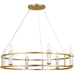 Rosalind Chandelier - Brushed Natural Brass