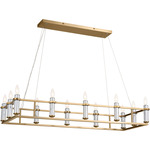 Rosalind Linear Chandelier - Brushed Natural Brass