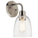 Meller Wall Sconce - Nickel Textured / Clear