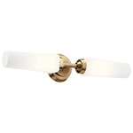 Truby Bathroom Vanity Light - Champagne Bronze / Satin Etched