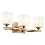 Marette Bathroom Vanity Light - Champagne Bronze / Satin Etched