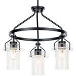 Everett Chandelier - Black / Clear