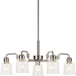 Aivian Chandelier - Nickel Textured / Clear