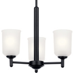 Shailene Chandelier - Black / Satin Etched