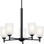 Shailene Chandelier - Black / Satin Etched