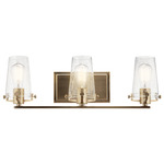 Alton Bathroom Vanity Light - Champagne Bronze / Clear Seeded