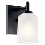 Shailene Wall Sconce - Black / Satin Etched