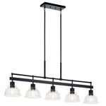 Eastmont Linear Chandelier - Black / Clear