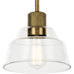 Eastmont Pendant - Brushed Brass / Clear