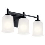 Shailene Bathroom Vanity Light - Black / Satin Etched