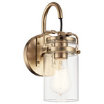 Brinley Wall Sconce - Champagne Bronze / Clear