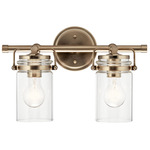 Brinley Bathroom Vanity Light - Champagne Bronze / Clear