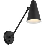 Sylvia Swing Arm Wall Sconce - Black