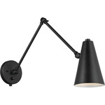 Sylvia Swing Arm Wall Sconce - Black