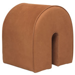 Curved Pouf - Cognac