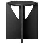 Wood Side Table/Stool - Black Lacquer
