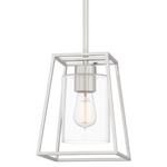 Prescott Mini Pendant - Brushed Nickel / Clear