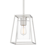 Prescott Mini Pendant - Brushed Nickel / Clear