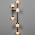 Armstrong Tall Wall Sconce - Black Gunmetal / Opal Matte