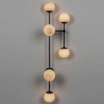 Armstrong Tall Wall Sconce - Black Gunmetal / Marble Matte