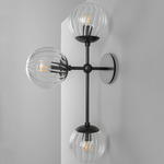 Armstrong Wall Sconce - Black Gunmetal / Dries Ribbon