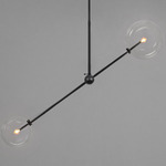 Balance Linear Pendant - Black Gunmetal / Transparent