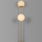 Globe Wall Sconce - Lacquered Burnished Brass / Opal Matte