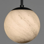 Globe Pendant - Black Gunmetal / Marble Matte