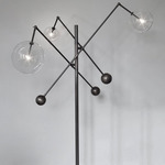 Milan Floor Lamp - Black Gunmetal / Transparent