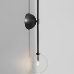 Miron Wall Sconce - Black Gunmetal / Transparent