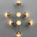 Molecule Wall/Ceiling Light - Lacquered Burnished Brass / Sand Blasted