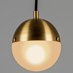 Molecule Pendant - Lacquered Burnished Brass / Sand Blasted