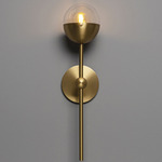 Molecule Wall Sconce - Lacquered Burnished Brass / Transparent