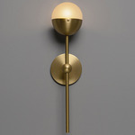 Molecule Wall Sconce - Lacquered Burnished Brass / Sand Blasted