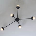 Molecule Spark Wall/Ceiling Light - Black Gunmetal / Sand Blasted