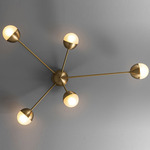 Molecule Spark Wall/Ceiling Light - Lacquered Burnished Brass / Sand Blasted