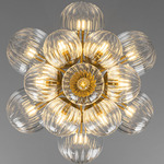 Nova Chandelier - Lacquered Burnished Brass / Dries Ribbon