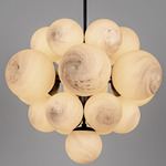 Nova Chandelier - Black Gunmetal / Marble Matte